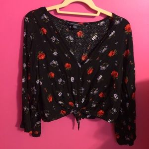 Floral crop mid long sleeve from American Eagle